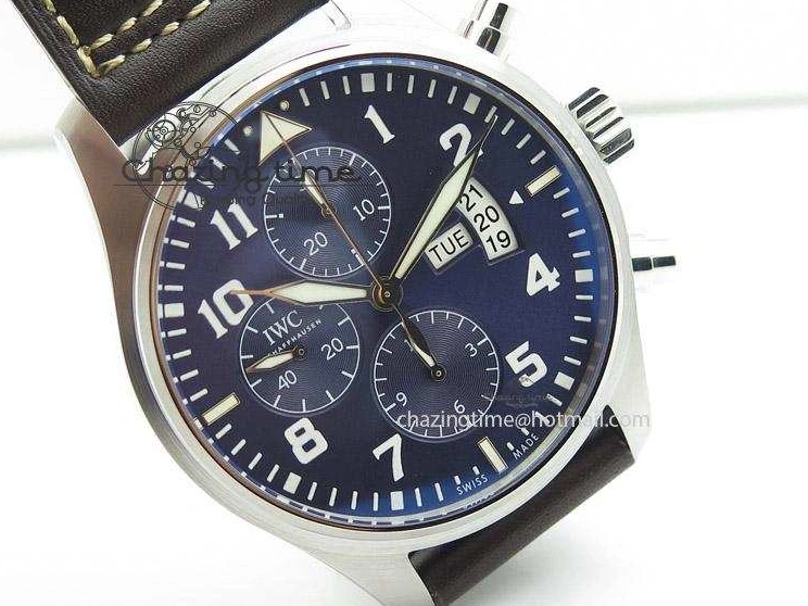 MIROTIME 0319 Pilot Chrono 377706 “Le Petit Prince” V6F Best Edition Blue Dial on Brown Leather Strap A Colorful 7387